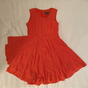 Cantaloupe Pleated Midi Dress